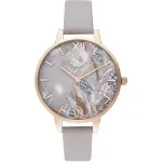 OLIVIA BURTON Naiste Kell OB16VM37 34mm H&otilde;bedane P&auml;ikesekiirega Sihtn&auml;idikuga Hall Nahkrihm