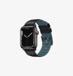 UNIQ Linus Apple Watch Rihm Series 1/2/3/4/5/6/7/8/9/SE/SE2/SE3/Ultra/Ultra 2/Ultra 3 42/44/45/49mm Airosoft Silicone Midnight Black
