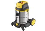 STANLEY SXVC30XTDE m&auml;rg- ja kuivtolmuimeja, 30 l, 1600 W, roostevaba teras, must/kollane