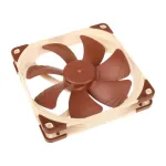 Noctua NF-A14 FLX 140 mm korpuseventilaator, 140x140x25 mm, 3-kontaktne, 12 V, 1200 RPM, 115,5 m&sup3;/h, 19,2 dB, SSO2, beež/pruun