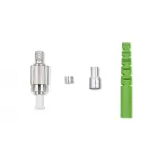 Fiiberoptiline pistik FC/APC Qoltec 54443 Single-mode Roheline H&otilde;bedane Kollane