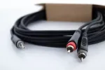 Cordial 14854 3,5 mm Jack 2x RCA Audio Y-adapterkaabel 1 m must