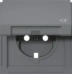 Gira TX_44 SCHUKO pistikupesa kate klapiga, antratsiit 492267
