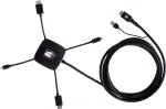 Kramer K-SPIDER mitmevorminguline esitlusadapteri kaabel - HDMI/DisplayPort/Mini DisplayPort/USB-C HDMI/USB - 3,05 m - 4K aktiivne 91-00015599