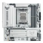 Emaplaat ASUS TUF GAMING B850M-PLUS WIFI7 W, AMD B850, Socket AM5, micro ATX, DDR5, 4&times;DIMM, kuni 256 GB, Wi‑Fi 7, 2.5Gb Ethernet