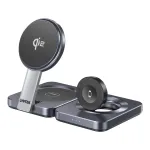 UNITEK P1300AGY01 3-&uuml;hes kokkupandav juhtmevaba laadimisjaam Qi2 15 W, hall