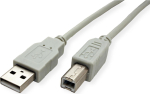 Secomp STANDARD 11.55.3101 USB 2.0 kaabel, A-B t&uuml;&uuml;p, beež, 0,8 m