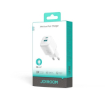 Joyroom JR-TG7 33W seinalaadija, USB-C + USB-A, USB-C&ndash;USB-C PD 60W kaabliga (1 m), valge