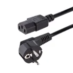 StarTech.com 1m (3 jala) arvuti toitejuhe, 18AWG, EL-i Schuko&ndash;C13 toitejuhe, 250 V 10 A, must asendus-vahelduvvoolujuhe, teleri/monitori toitekaabel, Schuko CEE 7/7 &ndash; IEC 60320 C13 toitejuhe &ndash; arvuti toiteploki kaabel