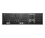 HP 725 Multi-Seadme Laetav Juhtmevaba Klaviatuur, T&auml;issuuruses (100%), Juhtmevaba, RF Juhtmevaba + Bluetooth, Must