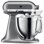 Stand mixer KITCHENAID ARTISAN 5KSM185PS &mdash; 300 W, 4,8 L roostevabast terasest kauss, 10 kiirust, h&otilde;bedane