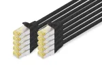 DIGITUS CAT 6A S/FTP v&otilde;rgukaabel DK-1644-A-0025-BL-10, 0,25 m, must, 10 tk