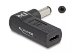 DeLOCK Adapter USB USB-C emane pistik 5,5 x 2,1 mm isane pistik 90&deg; nurga all