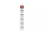 Pikendusjuhe Lanberg PS1-05F-0150-W 1.5 m 5 vahelduvvoolu pistikupesa Siseruumidesse Valge