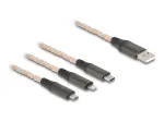 DeLOCK USB-kaabel 1,2 m USB 2.0 USB A USB C/Micro-USB B/Lightning l&auml;bipaistev