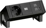 Bachmann DESK2 1x CEE7/3 USB A/C laadija must (902.9109)