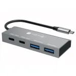 Techly IUSB32C-HUB4AC2 USB-C jaotur, 4 porti (2x USB-A, 2x USB-C), USB 3.2, 10 Gbps, h&otilde;bedane