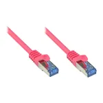RNS&reg; Patchkabel mit Rastnasenschutz, Cat. 6A, S/FTP, PIMF, halogenfrei, 500MHz, magenta, 10m, Good Connections (8060-H100M)