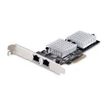 StarTech.com 2-pordine 10GbE PCIe v&otilde;rguadapterkaart, v&otilde;rgukaart arvutitele/serveritele, kuuekiiruseline PCIe Etherneti kaart koos Jumbo Frame'i toega, NIC/LAN-liidesekaart, 10GBASE-T ja NBASE-T