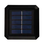 Solar LED Post Light GreenBlue GB128 WW, 3200K neutralne valge, &uuml;mbrikukujuline vari, 100x100mm, must