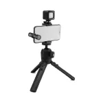 R&Oslash;DE Vlogger Kit iOS statiiv Mobiiltelefon 3 jalga Must