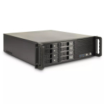 Inter-Tech IPC 3U-3508 andmesalvestusserveri korpus, 48,3 cm 3U riiulisse, ATX, SATA/SAS Hot-Swap, 2x 5,25-tolline v&auml;line lahter, ilma toiteplokita, must