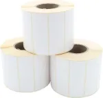 ARTDEV Termosiirdeetikettide rull 70 x 25mm, 93mm v&auml;lisl&auml;bim&otilde;&otilde;t, 40mm s&uuml;damik, 1500 etiketti rullis, valge paber, p&uuml;siv liim, matt viimistlus