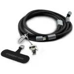Karl Lagerfeld Ikonik Charm USB-C to USB-C kaabel rihmaga, 1,2 m, must