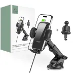 Tech-Protect CM15W-V1 Universaalne autotelefonihoidja 15W Qi-juhtmevaba laadijaga armatuurlauale ja &otilde;hutusavale - must