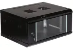 EPRADO-R19-4U/450-BLUE 19-tolline 4U seinakapp, sinine (RAL 5012), s&uuml;gavus 450 mm, koormus 60 kg, karastatud klaasist uks