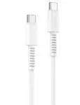 Yesido 60W USB-C to USB-C PVC andmekaabel CA154 Valge