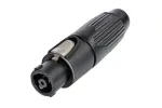 Neutrik NLT8FX-BAG speakON 8-poolne emane kaabli&uuml;hendaja, must, pol&uuml;amiid, tsink, IP50, 250V, 50A
