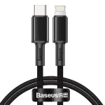 Baseus High Density p&otilde;imitud kaabel USB-C kuni Lightning, PD, 20W, 1m (must)