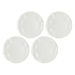 Dinner plates set LA PORCELLANA BIANCA LUNIA &mdash; set of 4 Valge porcelain plates