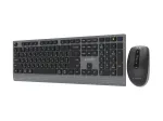 Gembird KBS-WPS-02-CYRL kahe režiimiga &otilde;huke juhtmevaba klaviatuuri ja hiire komplekt, 2,4 GHz + Bluetooth, vene kirillitsa paigutus, must