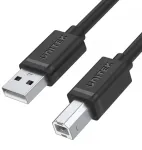 UNITEK Y-C430GBK USB 2.0 A isane B isane kaabel 1m must