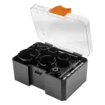NEO TOOLS 57-923 Karbiidist hammastega augusaagide komplekt, 11 tk (20&ndash;64 mm), 2 varre ja kohvriga