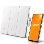 Qoltec 3-kanaliline nutikas Wi-Fi valgusl&uuml;liti taimeriga, Tuya & Smart Life, valge