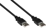 GoodConnections USB 2.0 Type-A isane - Type-A isane kaabel, 3m, must 2212-AA3S