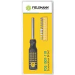 FIELDMANN FDS 1007-11R 12-osaline kruvikeeraja otsakute komplekt ergonoomilise k&auml;epidemega, kroomvanaadiumterasest otsakud, magnetiline hoidik, slotted/Phillips/Pozi/Torx
