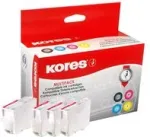 Kores G1577KIT mitmikpakend tindikassetid Canon PGI-580/CLI-581 jaoks - must, ts&uuml;aan, magenta, kollane (4 x 12,2 ml)