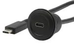 EXSYS EX-49222 USB-C paneelipaigaldusadapteri kaabel, USB 3.2 Gen 2, 10Gbps, 100W PD, 30cm