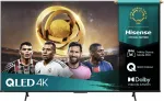 Hisense 85E77Q PRO 2,16 m (85") QLED 4K Ultra HD nutiteler, 144 Hz, Wi-Fi, kolmikvastuv&otilde;tja, USB-salvestus, must