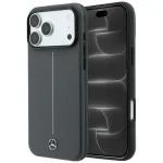 Mercedes Mer008907 Leather Semi Wrap with Iconic Line MagSafe &uuml;mbris iPhone 18 Pro / 17 Pro jaoks, antratsiit
