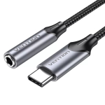 Vention USB-C to 3.5mm Earphone Jack Adapter BGMHA, USB USB-C isane 3.5mm emasele, 0,1 m, hall