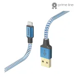 kaabel Hama Reflective 1.5 m Blue Lightning to USB A 2.4 A