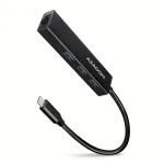 USB-C jaotur Axagon HMC-GL3A 3x USB-A Gbit-LAN Must