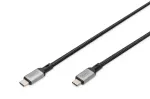 DIGITUS USB 4 &uuml;henduskaabel. TypeC TypeC-le. AL-korpusega PP-punutis 8Ka60Hz. PD3.0. 40Gbit/s. 1m. must