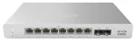 Cisco - Meraki Cloud Managed MS120-8 - L&uuml;li - hallatav - 8 x 10/100/1000 (PoE+) + 2 x Gigabit SFP seinale paigaldatav Lauaarvuti PoE+ (124 W)