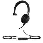Yealink UH38 Mono Teams - ilma akuta USB-C-USB juhtmega k&otilde;rvaklapid
